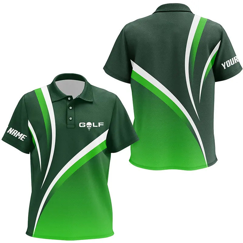 Kids polo shirt custom name kid golf tops, tournament golf shirts | Green NQS6919