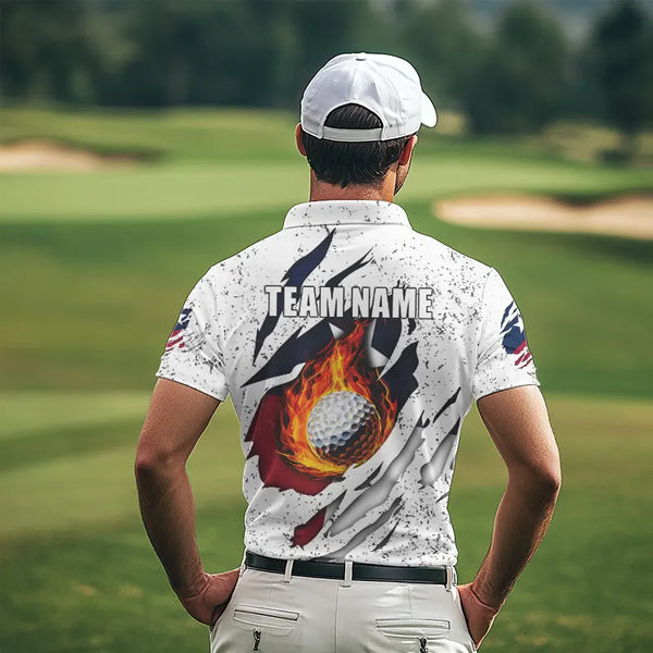 Personalized Texas Flag Grunge pattern Mens Golf Polo Shirts Custom patriotic Texas Golf Team Jerseys NQS9469