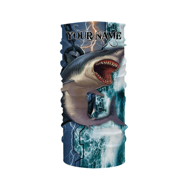 Shark Fishing ocean blue camo fishing Customize Name UV protection UPF 30+ long sleeves fishing shirts NQS2020