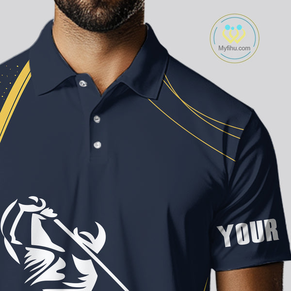 Personalized Golf polo shirts for men Custom mens golf outfits, unique golf gifts | Navy NQS10202