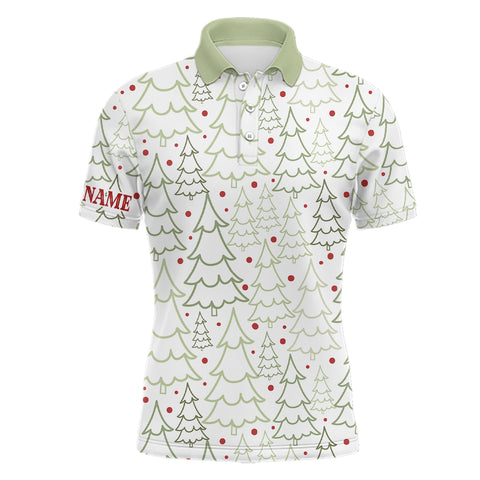 Men golf polo shirt custom Winter and christmas themed seamless pattern, christmas polo shirts for men NQS6784