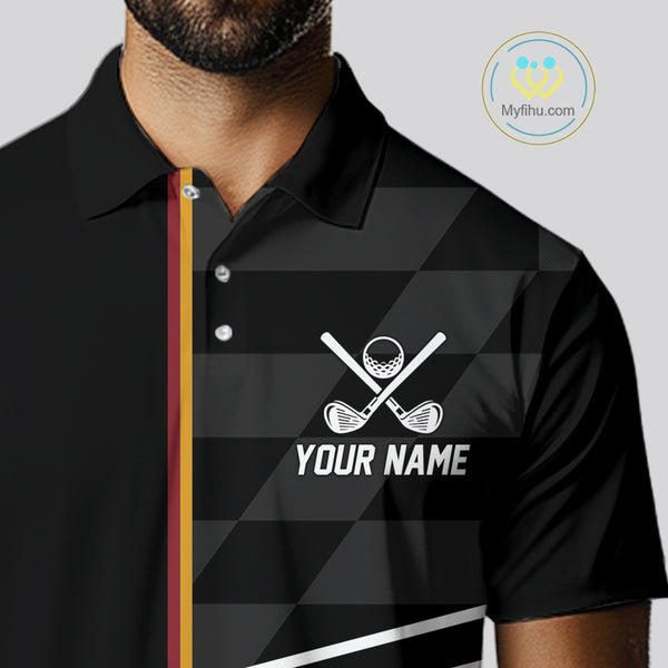 Maryland Flag black Men golf polo shirt Custom Patriotic Mens Golf attire For team, golfing gifts NQS10188