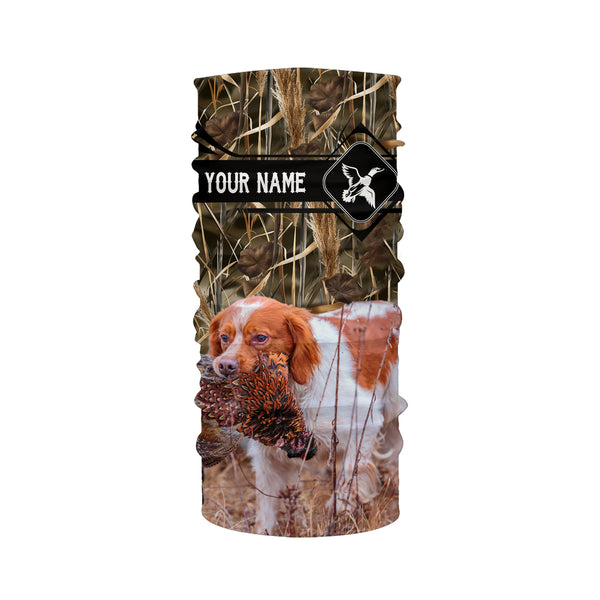 Pheasant Hunting with Brittany dog waterfowl camo Shirts, Personalized Duck Hunting Gifts FSD3727