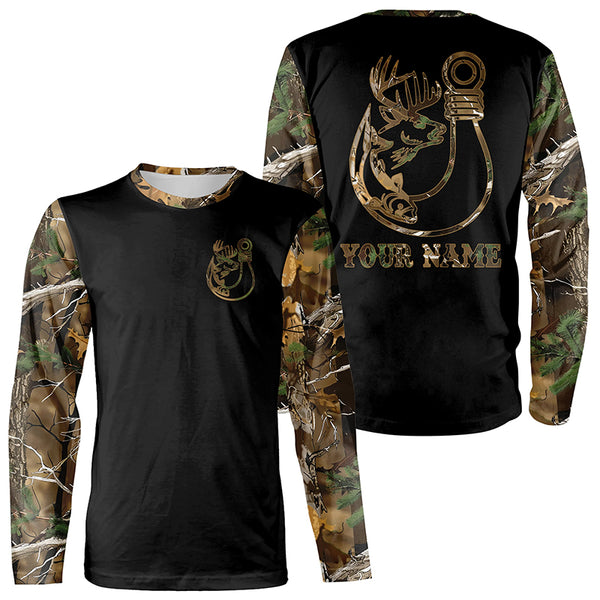 Hunting and Fishing camouflage symbol custom name all over print Shirts Personalized gift FSD4579