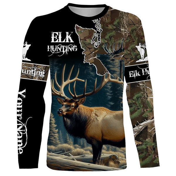 Best Elk Hunting Camouflage Shirts for Elk Hunters, Personalized Hunting Shirts FSD882