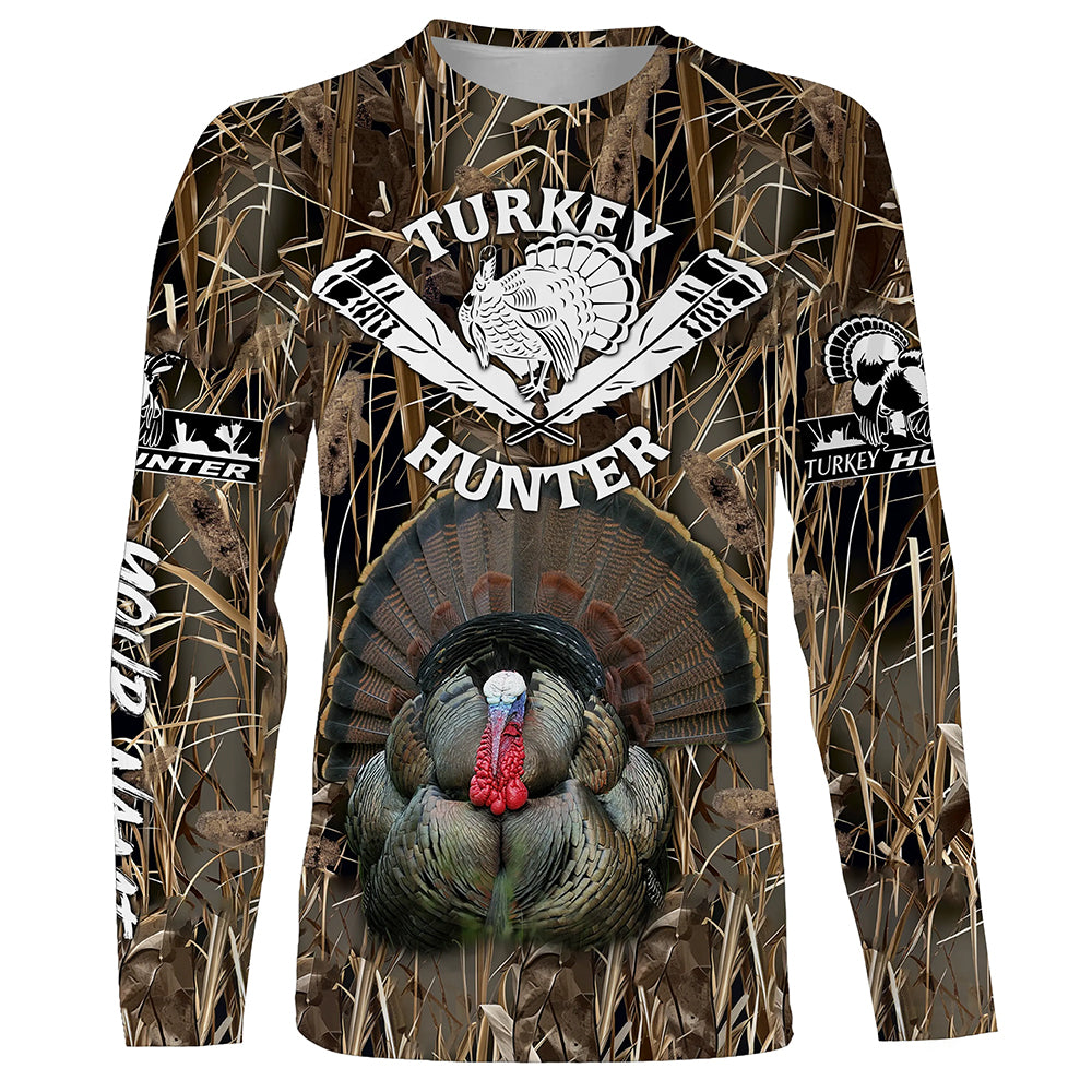 Personalized Turkey Hunting camouflage custom Name all over print Shirt, hunting gifts FSD108