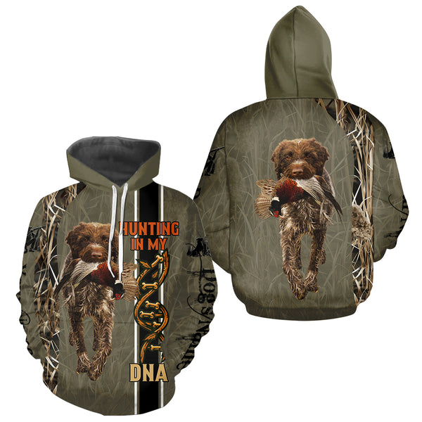 Custom Wirehaired Pointing Griffon Hunting Dog Shirt for Hunters, Hunting In My DNA FSD4739