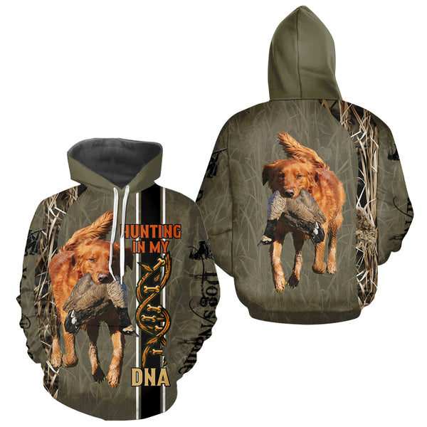 Custom Golden Retriever Hunting Dog Shirt for Hunters, Hunting In My DNA FSD4743