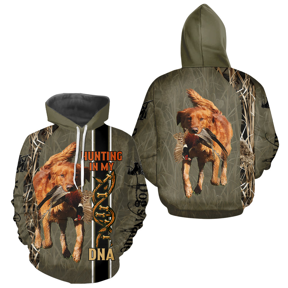 Custom Golden Retriever Hunting Dog Shirt for Hunters, Hunting In My DNA FSD4743