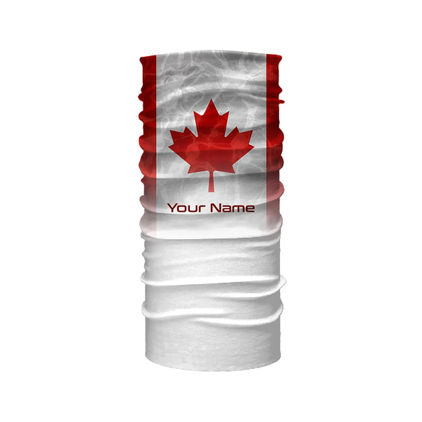 Canadian Flag Performance Shirts, Custom Name Canada Fishing water wave UV Protection shirts for Fisherman FSD4145
