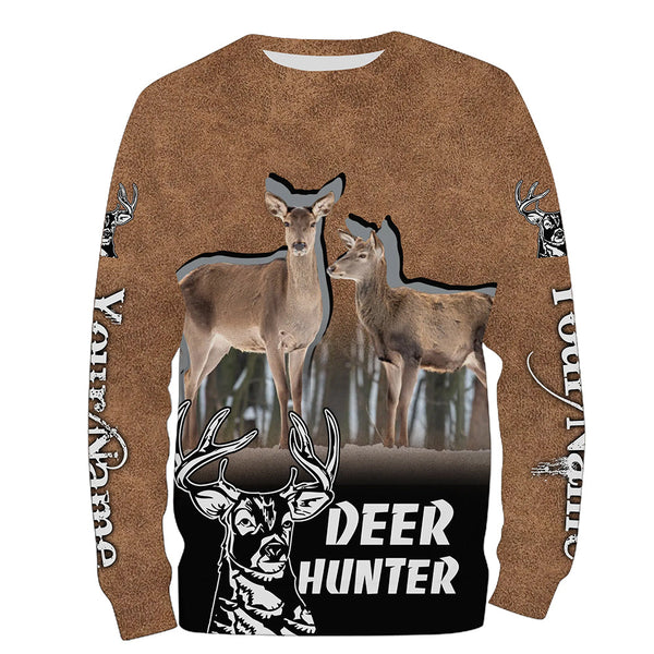 Personalized Deer Buck hunting Clothes Customized Name All over print Shirt, Hunting Gift FSD3102