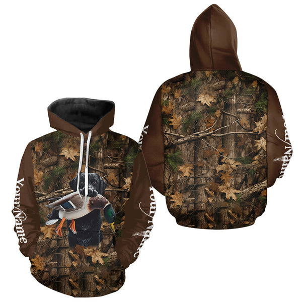 Duck Hunting with Black Labs Dog Retriever Duck Custom Shirts for Duck Hunter FSD4726