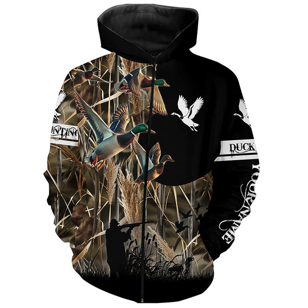 Personalized Duck Hunting Waterfowl Camo Shirts for Men, Kid, Duck Hunting clothes, hunting gifts FSD702