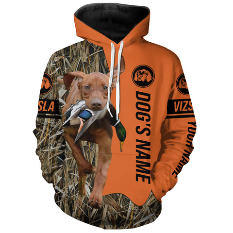 Vizsla Hunting Dog Customized Name All over printed Shirts for Hunters, Hunting Gifts FSD4078