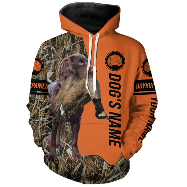 Boykin Spaniel Hunting Dog Customized Name All over printed Shirts for Hunters, Hunting Gifts FSD4084