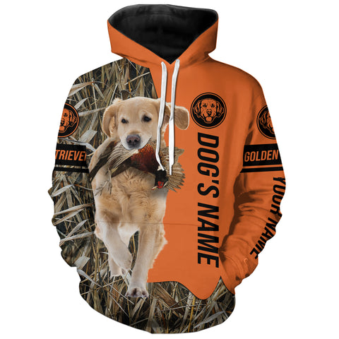 Golden Retriever Hunting Dog Customized Name All over printed Shirts for Hunters, Hunting Gifts FSD4085