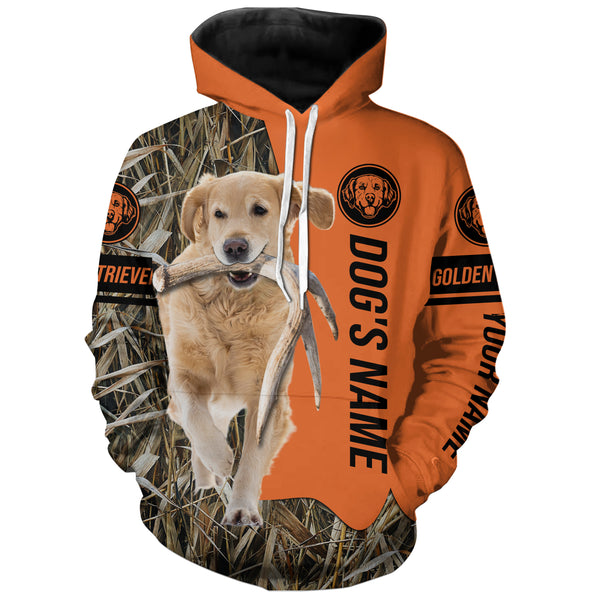 Golden Retriever Hunting Dog Customized Name All over printed Shirts for Hunters, Hunting Gifts FSD4085