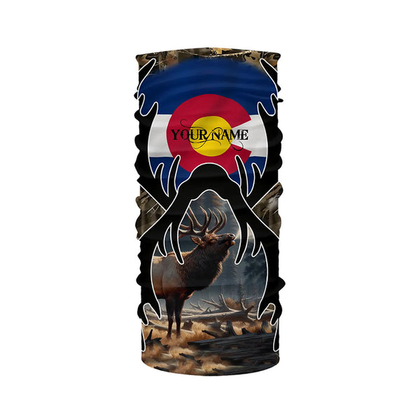 Elk hunting Colorado flag custom Name camo all over print Shirts, Personalized gifts for hunter FSD1556