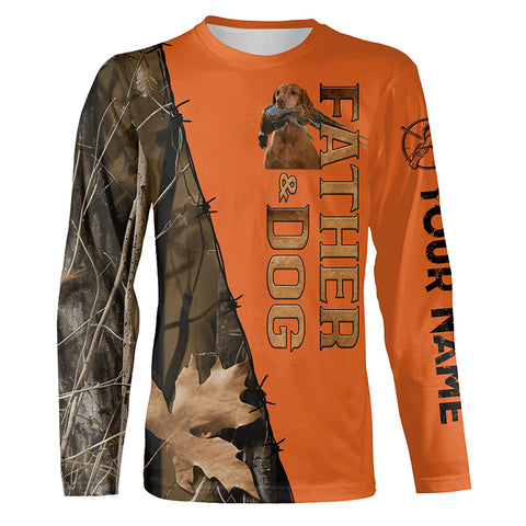 Vizsla Dog Pheasant Hunting Orange Shirts, Father's Day Hunting Gift ideas for Dad FSD4498