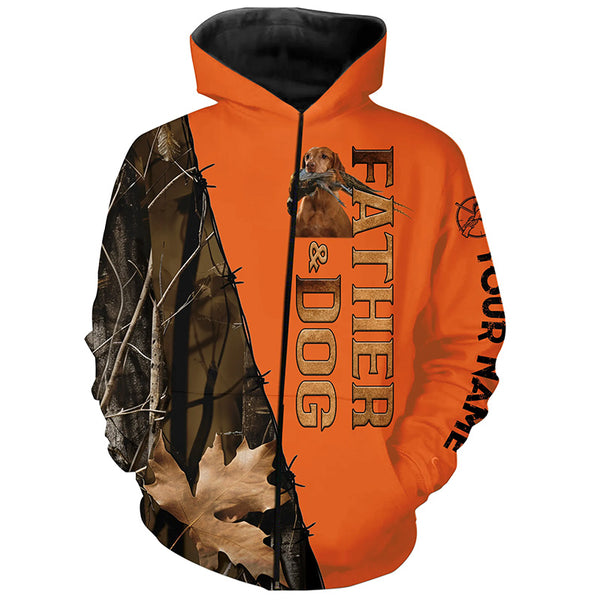 Vizsla Dog Pheasant Hunting Orange Shirts, Father's Day Hunting Gift ideas for Dad FSD4498