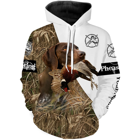 Personalized Pheasant hunting with dog German shorthaired pointer 3D All over print Shirt, Hoodie FSD3695