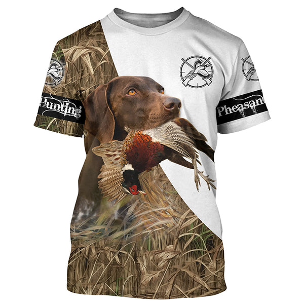 Personalized Pheasant hunting with dog German shorthaired pointer 3D All over print Shirt, Hoodie FSD3695