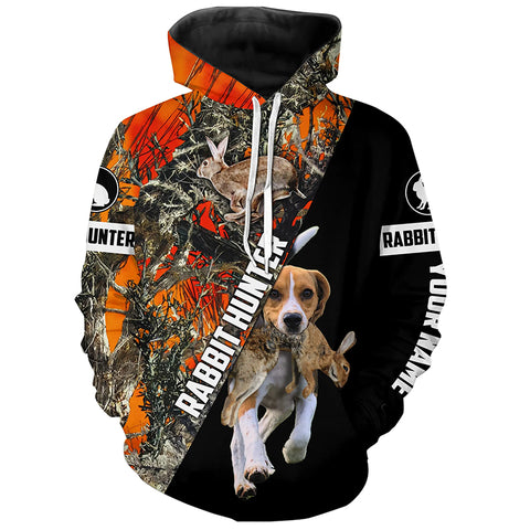 Rabbit Hunting with Beagles hunting Dog custom Name all over print Shirts, Personalized hunting gift FSD4235