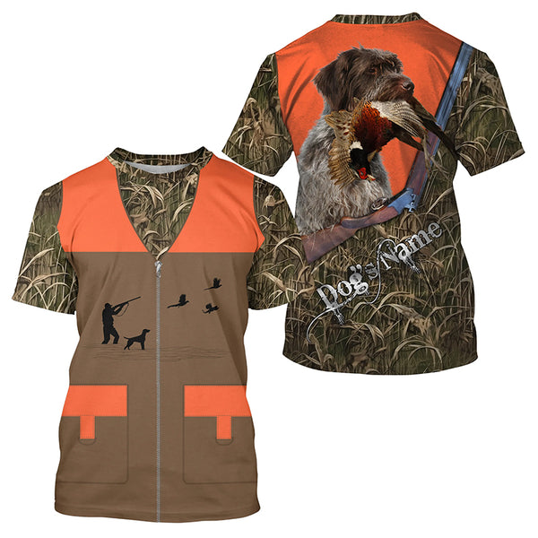 Custom name Wirehaired Pointing Griffon Pheasant Upland Hunting Vest shirt for Men FSD3990