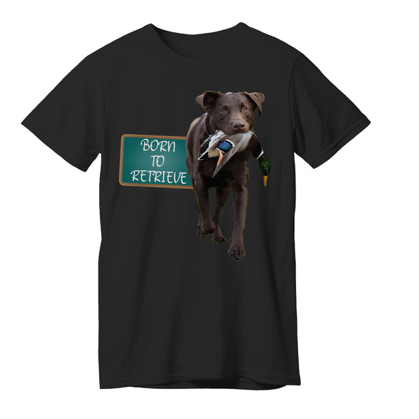 Duck Hunting with Dogs T-shirt for Men, Cool Shirt for Duck Hunters Born to Retriever - FSD4501