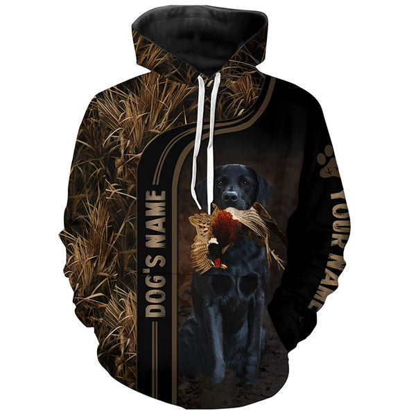 Black Labrador Retriever Dog Duck Pheasant Hunting Camo Custom name Shirts, Hunting Gifts FSD4516