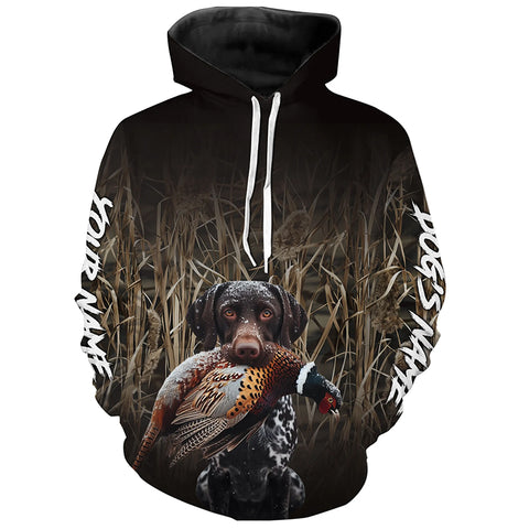 German Shorthaired Pointer Pheasant Hunting Dog Custom Name Camo Shirts FSD4621