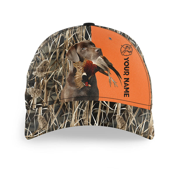 Pheasant Hunting With Dogs Custom Hat Adjustable Unisex Baseball Hat, Choose hunting dog breeds FSD3704