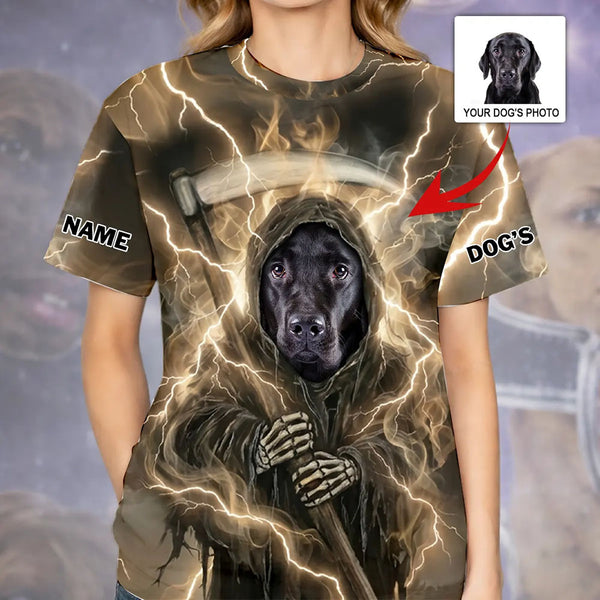 Custom Dog Grim Reaper Style All Over Print Shirt FSD4788