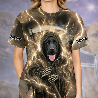Custom Dog Grim Reaper Style All Over Print Shirt FSD4788