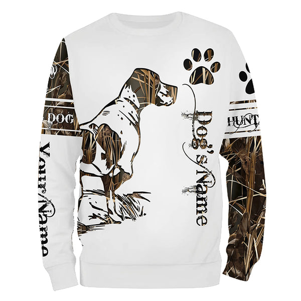 German Shorthaired Pointer Hunting Dog Custom Name Camo Shirts, Gifts for GSP Hunting Dog lovers FSD4459