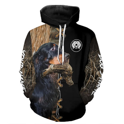 Gordon Setter Hunting Dog Custom Name Hoodie Shirt for Hunter FSD4770