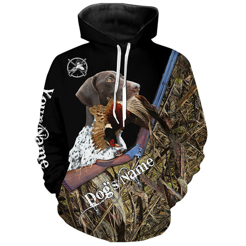 Phesant hunting Upland game Bird German Shorthaired Pointer Dog Hunting camo Full printing Shirts - FSD2877