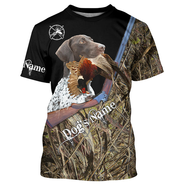 Phesant hunting Upland game Bird German Shorthaired Pointer Dog Hunting camo Full printing Shirts - FSD2877