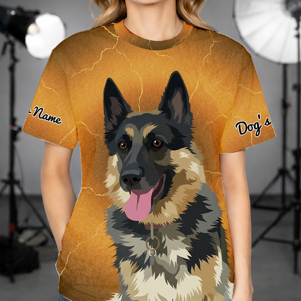 Custom Dog Portrait Shirt – Personalized Dog Photo Art FSD4790