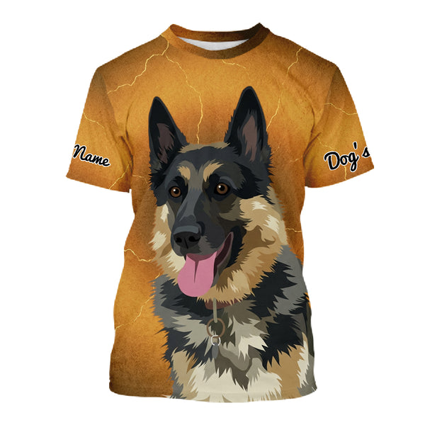 Custom Dog Portrait Shirt – Personalized Dog Photo Art FSD4790