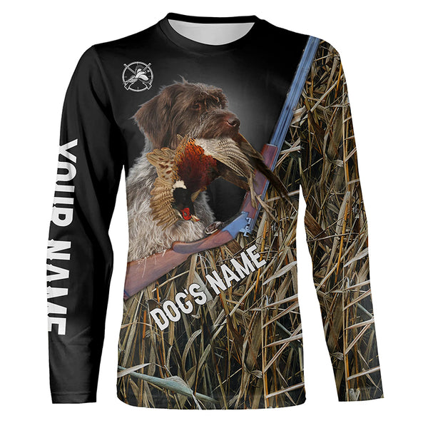 Wirehaired Pointing Griffon Gun Dog Pheasant Hunting Custom Name Shirts for Pheasant Hunters FSD3919