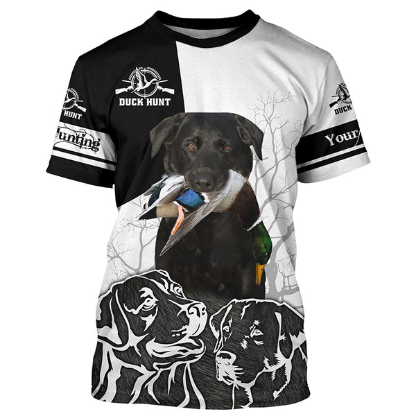 Black Labrador Retriever Duck Hunting Custom Name All over print Shirts, Duck Hunting Gifts FSD4468