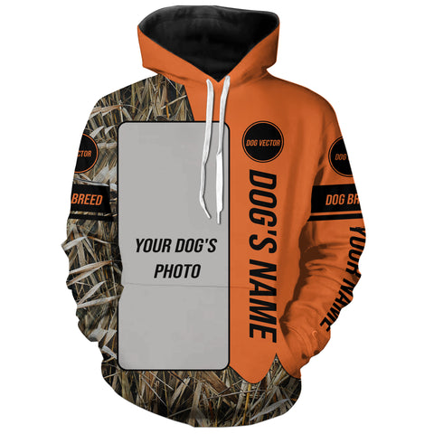 Custom Hunting Dog's Photo and Name All over printed Shirt, Personalized Hunting Dog shirt for Hunters FSD4184