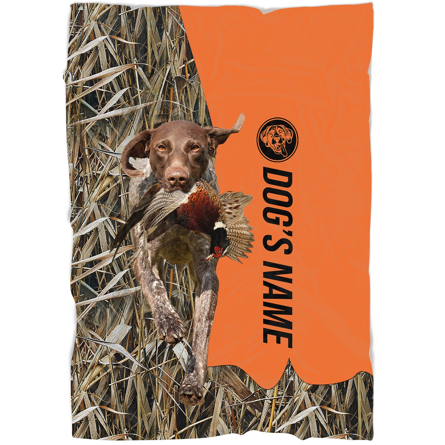 German Shorthaired Pointer Hunting Dog Custom Name Blanket, Gifts for Hunter FSD4623