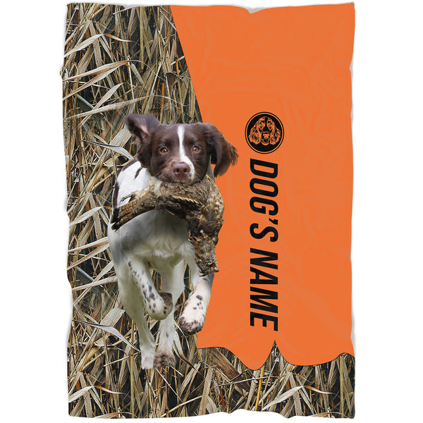 English Springer Spaniel Hunting Dog Custom Name Blanket, Gifts for Hunter FSD4627