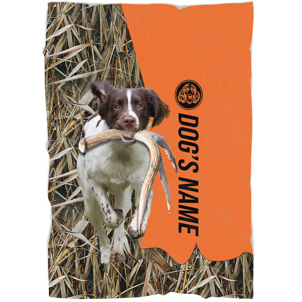 English Springer Spaniel Hunting Dog Custom Name Blanket, Gifts for Hunter FSD4627