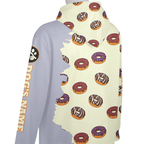 Funny Dog Holding a Donut in Its Mouth Hoodie – Custom Dog Photo FSD4776