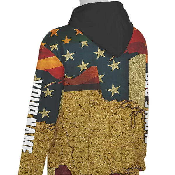 Custom Dog Photo American Patriotic Hoodie for Dog Lovers FSD4777