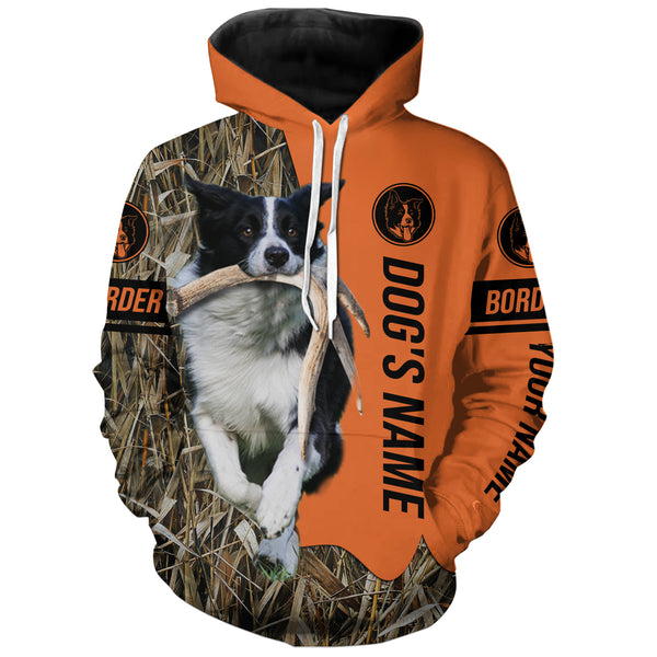 Border Collies Duck, Pheasant Hunting Dog Customized Name All over printed Shirts, Hunting Gifts FSD4137