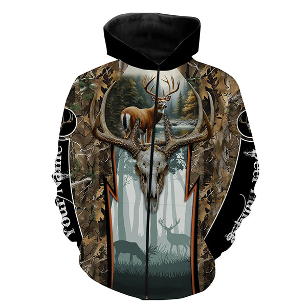 Whitetail Deer hunting camouflage custom Name all over print Shirts, Deer hunting gifts FSD1080